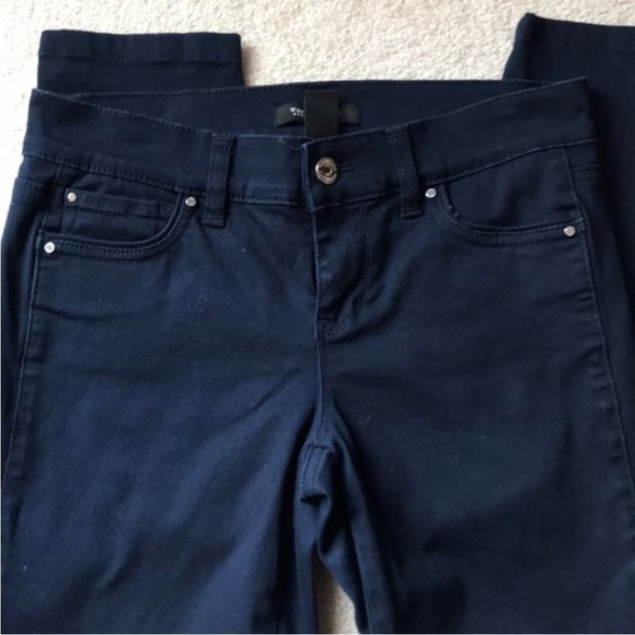WHBM Blue Skimmer Bottom Snap Pants Sz 2 EUC - Picture 2 of 7